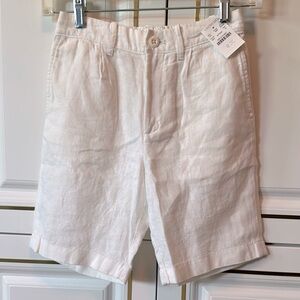 J Crew Crewcuts Boy’s White Linen Shorts